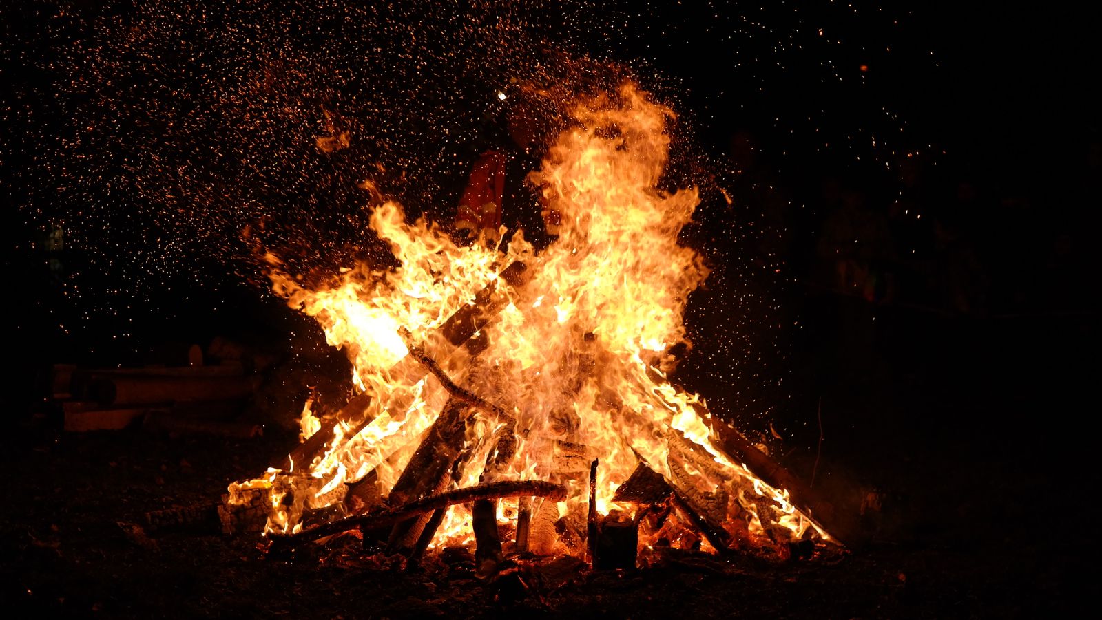 A warm campfire burning with Coombs firewood